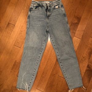 Zara high waisted straight leg jeans